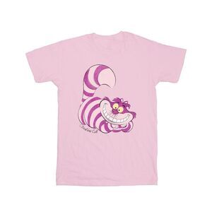 Alice In Wonderland Mens Cheshire Cat Cotton T-Shirt / Baby Pink